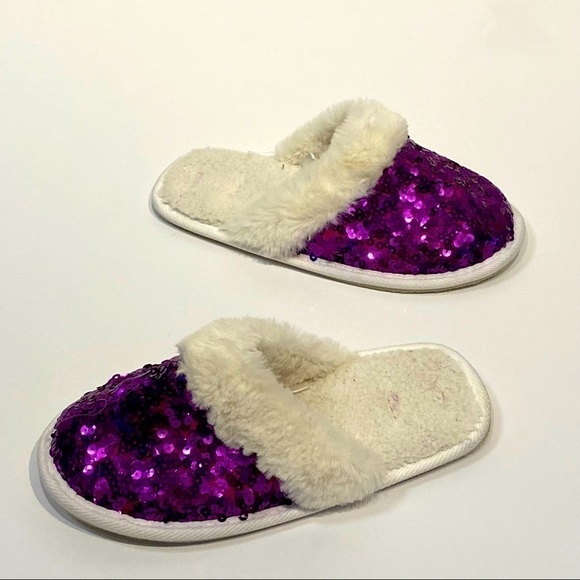 Sparkly Sherpa lined slippers - Picture 1 of 3